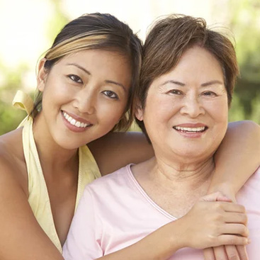 woman and elderly woman