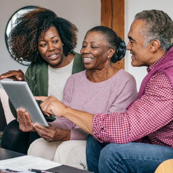 family with elderly family member