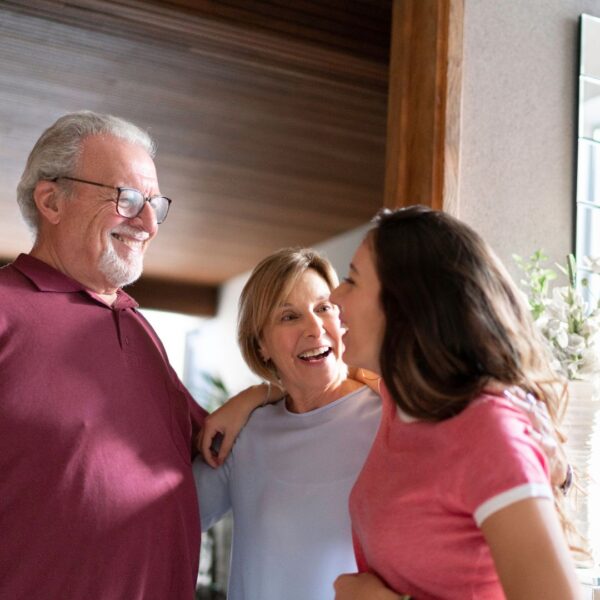 Grandparents and grandchild.